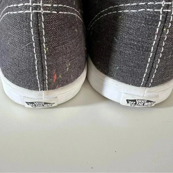 Vans Grey with Colored Dots Lace Up Low Top Sneakers Womens Size 7.5 - Picture 4 of 6